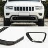 Front Fog Light Lamp Cover Trim Carbon Fiber For Jeep Grand Cherokee 2014-2016