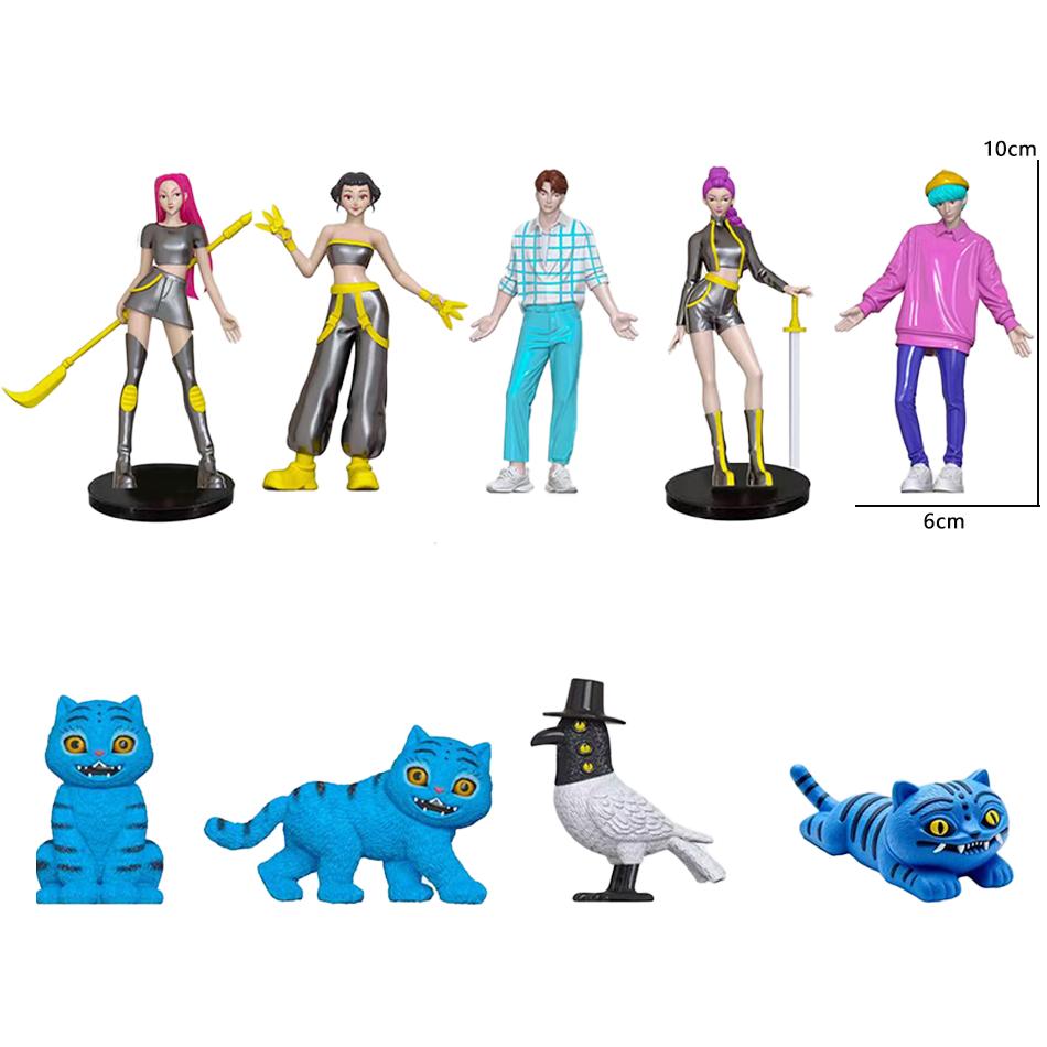 Kpop Dämonenjäger Anime Figur Spielzeug Niedliche PVC Bewegliche Gelenke Actionfigur Modell Puppen Kinder Geburtstagsdekoration Spielzeug Geschenke