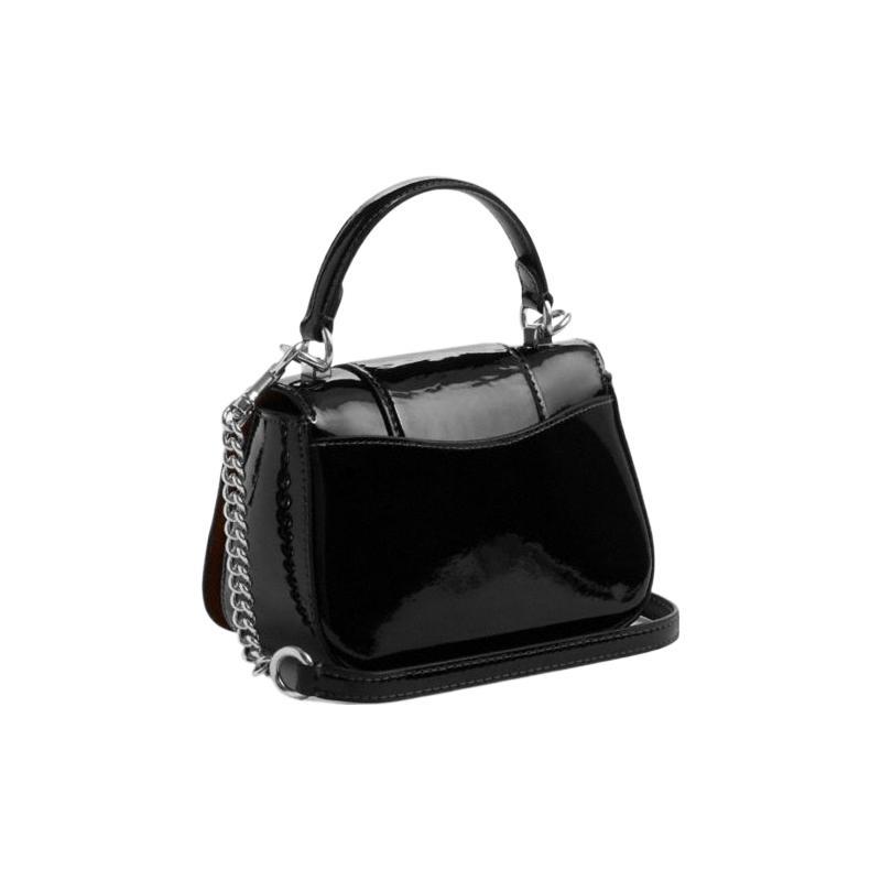 COACH Lysa Cow Leather Saddle Bag, Shoulder Bag, Crossbody Bag, Handbag Small Women's Black CN579-SVDTV