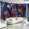 Jinx League of Legends Wall Tapestry Aesthetic Wall Hanging Printed Fabric Blanket Decorative Tapestries for Bedroom Living Room Home Decor