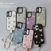 Silver Bead Bow for IPhone 16 Mobile Phone Case 14 Protective Cover for IPhone 17 Promax Pearl Bracelet 15