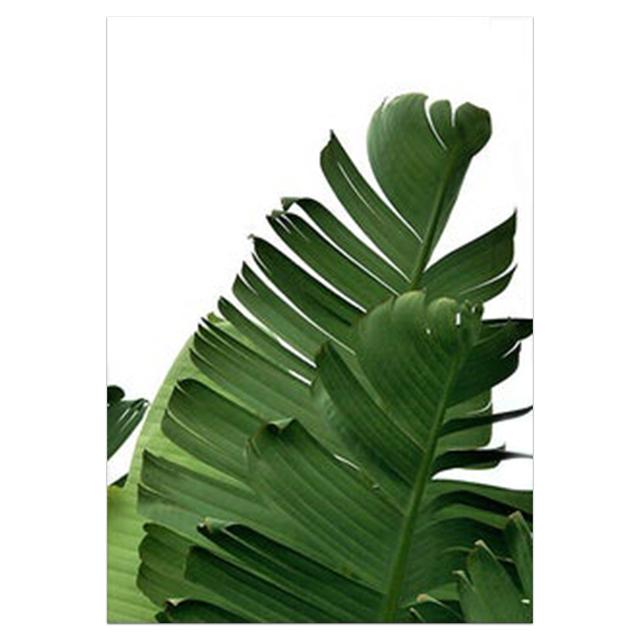 Scandinavian Style Green Tropical Leaves Wall Art Canvas  Plants Nordic Posters and Prints Wall PicturesFor Living RoomPainting