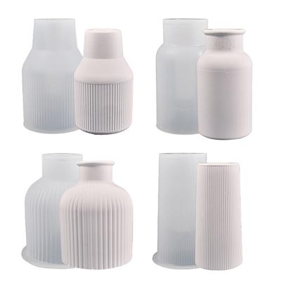 Mold din rășină epoxidică pentru vază, din silicon, 4 forme, cu eliberare ușoară, ornament pentru ghiveci de flori, ciment, gips, consumabile pentru casă