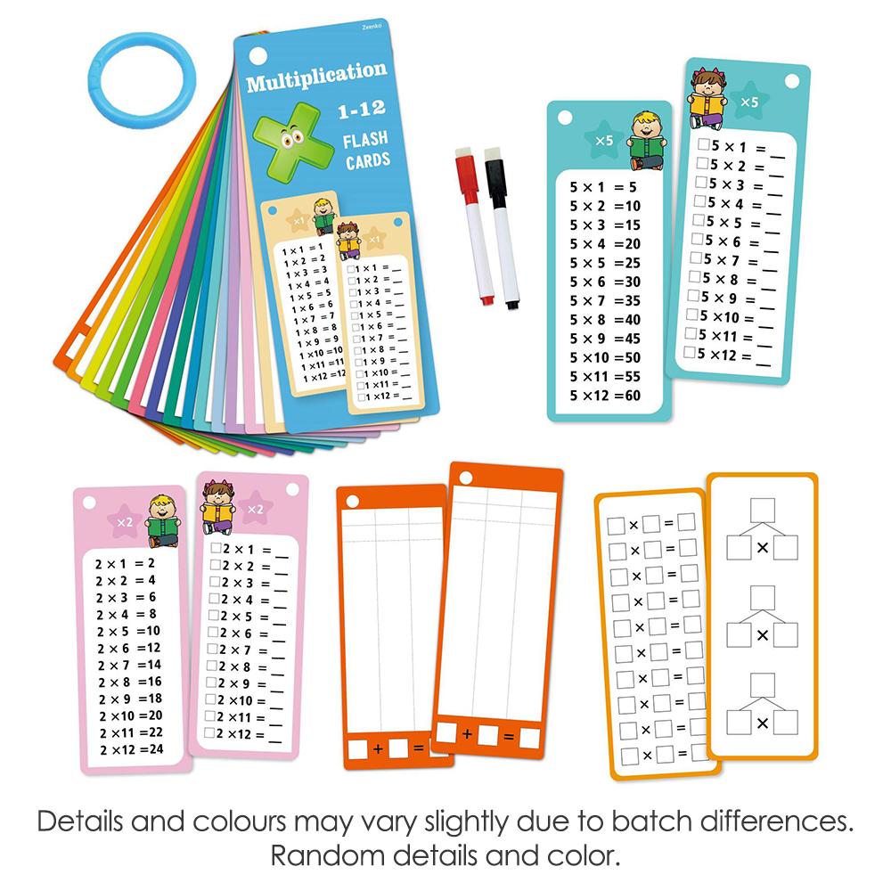 Cartes 15 Pièces/set Mathématiques Addition Soustraction Multiplication Division Effaçables Réutilisables Apprentissage des Nombres Aide Pédagogique Mathématique pour Enfants