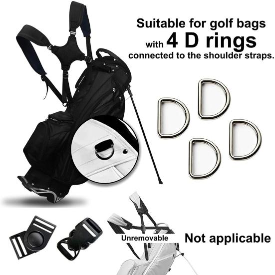 Golf Shoulder Strap Thick Great Load Bearing Shoulder Pad Non-slip Adjustable Strap