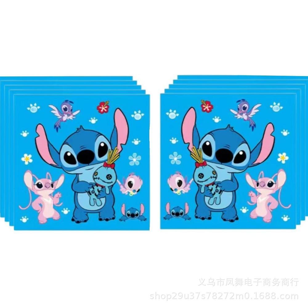 Spot Blue Stitch Party Decorations Blue Star Baby Paper Plate Paper Cup Flag Candy Box