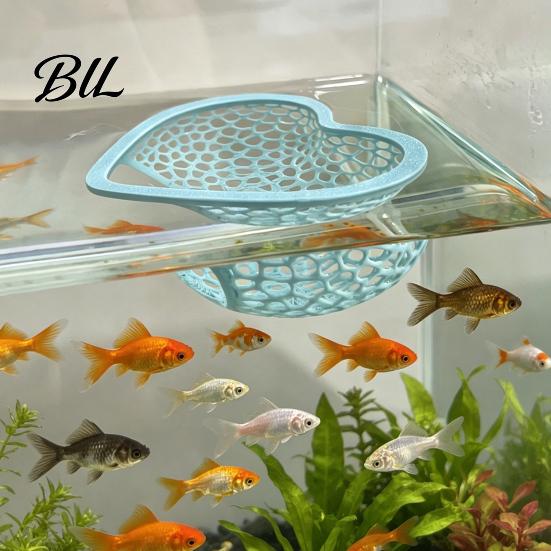 Ornamental Shrimp Habitat Floating Betta Hammock Heart Shape Aquarium Hideout Feeding Ring Hideaway Cave Bed Resting Spot for Nano Tanks Corydoras