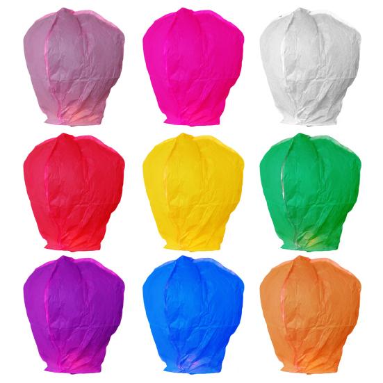 Yousheng 10 Pcs Paper Lanterns Large Chinese Lanterns To Write Messages Miniature Hot Air Balloons for Outdoor Events Celebrations