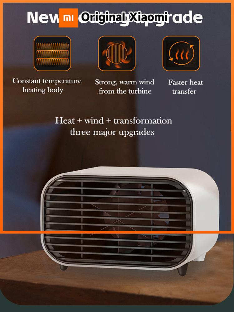 Xiaomi Încălzitor electric de birou 600W, încălzire rapidă, temperatură constantă, unghi larg, alimentare cu căldură, zgomot redus, mini acasă