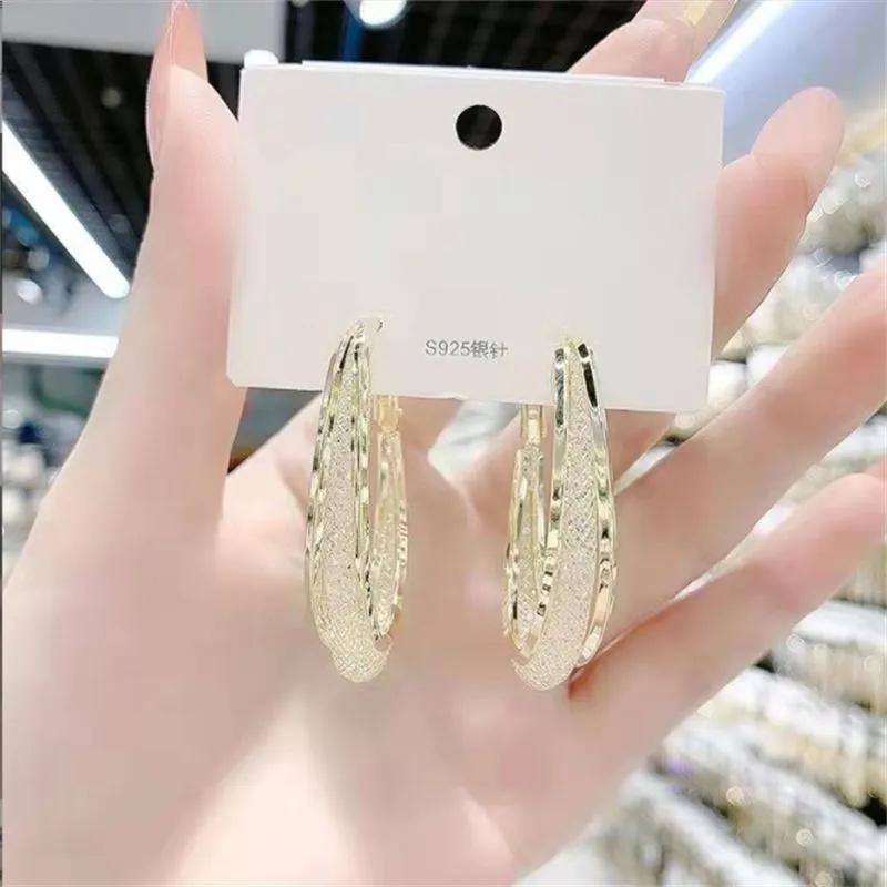 Mesh Crystal Ear Clips Fashion Earrings