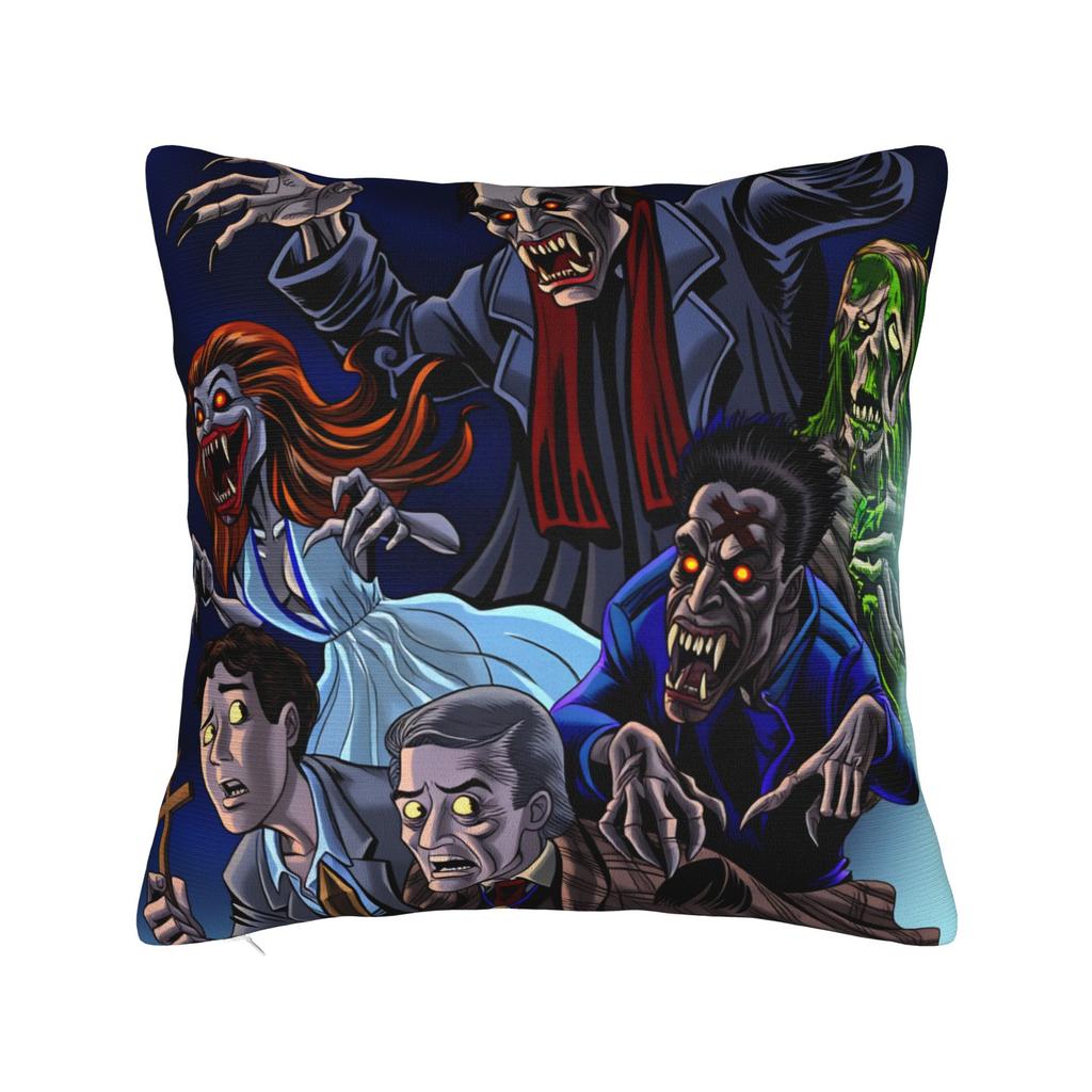 Horror Film Frighteds Nights Pillow Cover Kawaii Pillow Case For Living Room Sofa Comfy Cushion Cover Birthday Gift