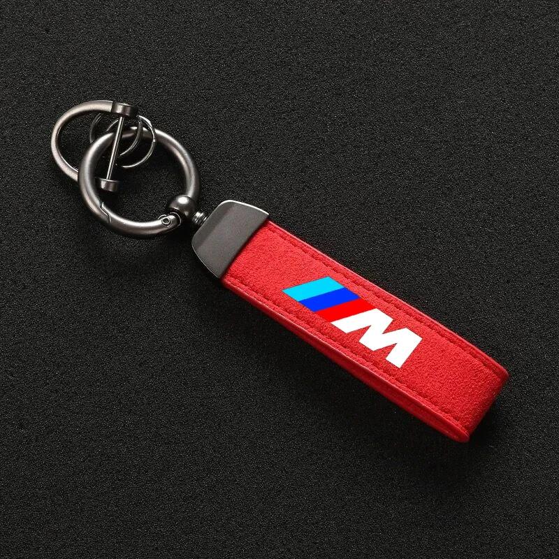 Car Sticker Hot 2025 Vintage Leather Car Keychian Rings Vehicle Keyring Key Holder For BMW M Emblem E46 E36 E34 F10 E90 F30 E60