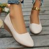 High Quality Fashion Women Shoes Round Toe Non Slip Shoes Solid Color Wedge Heel Soft Comfortable Shoes