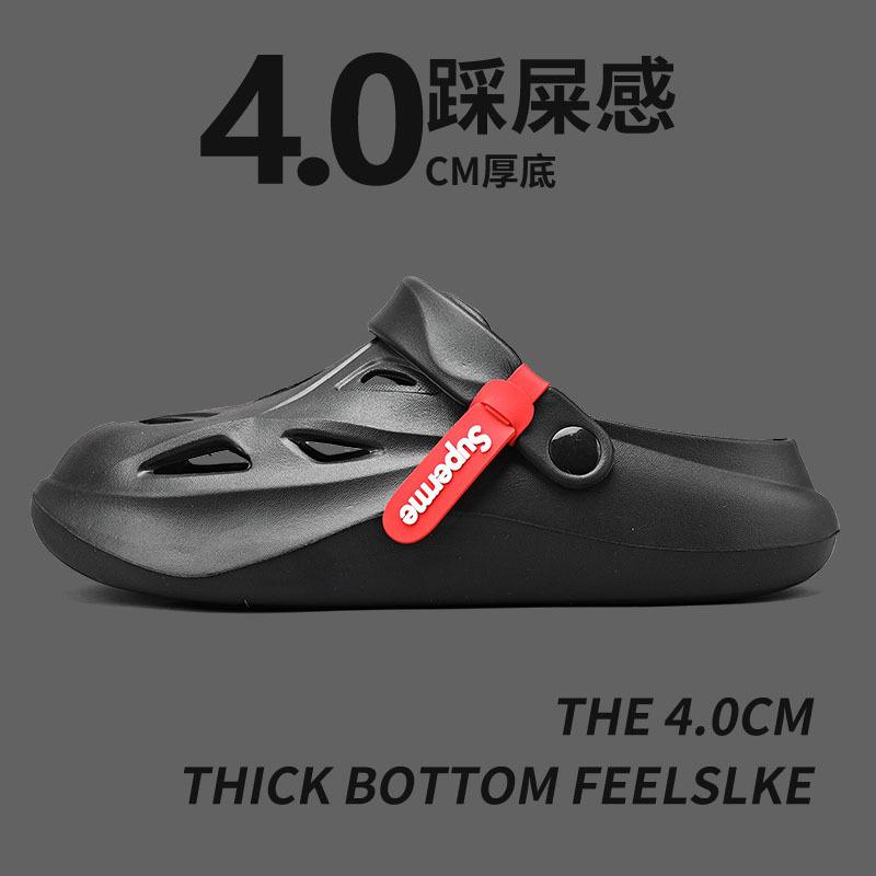 

Новые популярные модные туфли на платформе с отверстиями, пляжные тапочки 40-41 чёрный