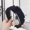 New Fashion Knitted Headband Women Pearls Hairband Soft Autumn Headwear Lace Warm Hair Accessories W