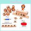 Wooden Alphabet Word Building Game Educational Toy For Early Learning