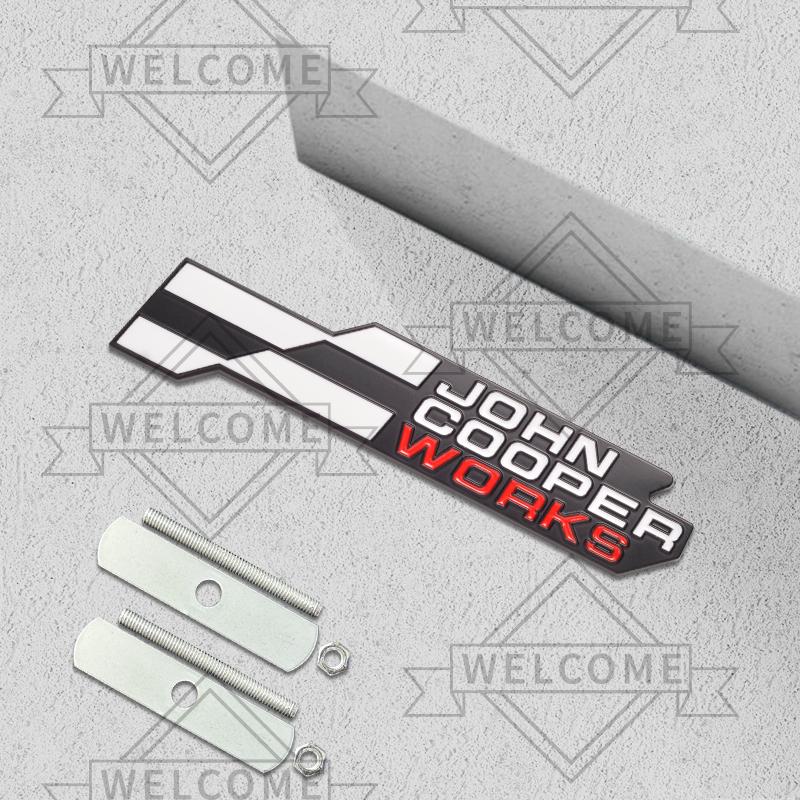 3D Car Stickers John Cooper Works Grille Emblem Auto Body Badge Trunk Decal For Mini Cooper S ONE J01 U25 F57 R53 R55 R56 R58