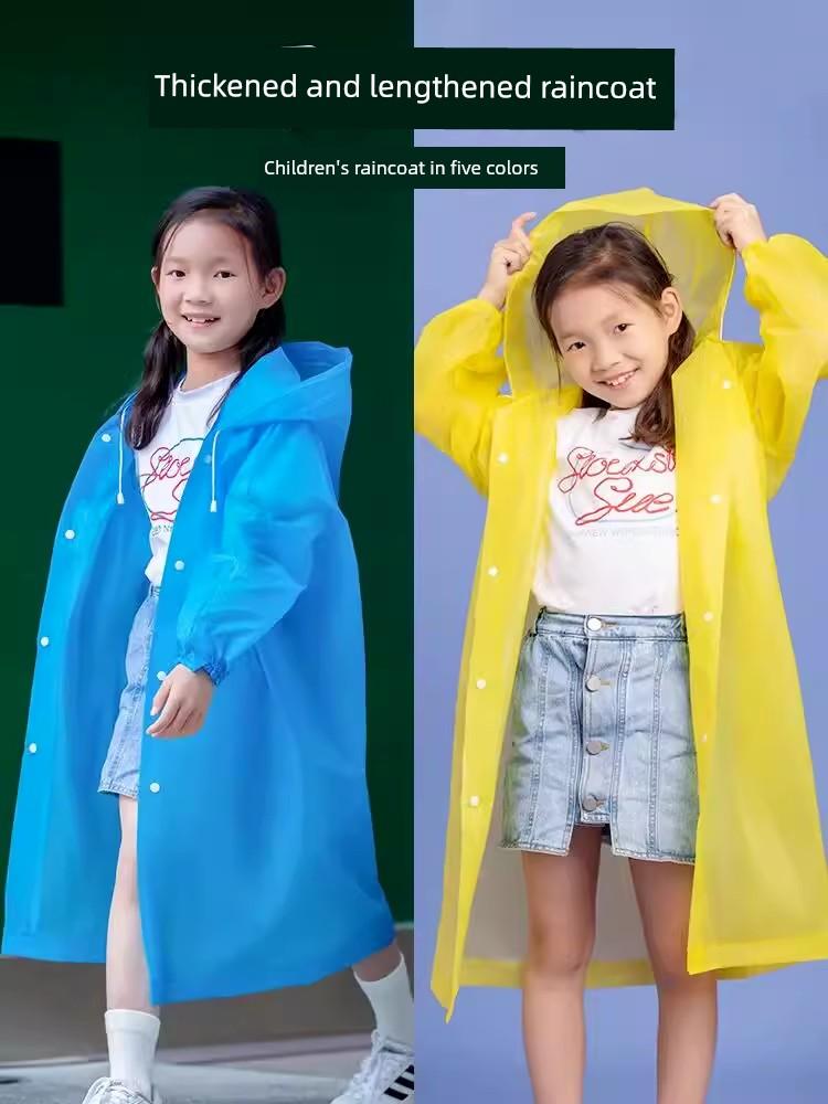 Kids Raincoat Boys and Girls Only for Pupils Thickened Rain-Proof Clothes Kindergarten School Anti-Heavy Rain Outdoor Poncho