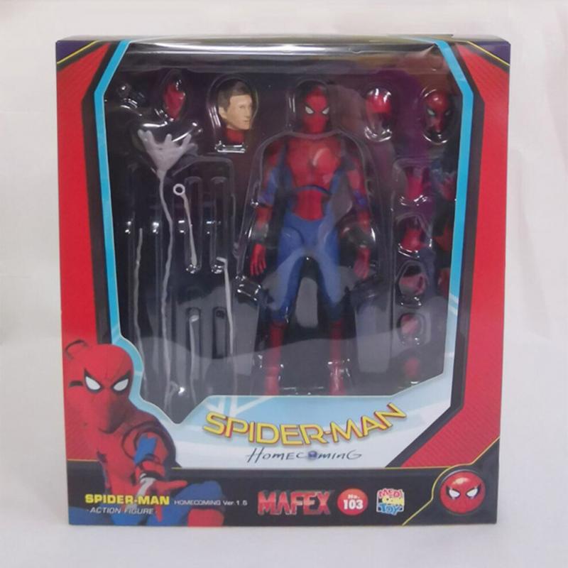 Figurină de Acțiune Marvel Spiderman Homecoming - Model PVC Spider-Man, 5,9 inci, Colecționabil în Cutie pentru Copii și Fani