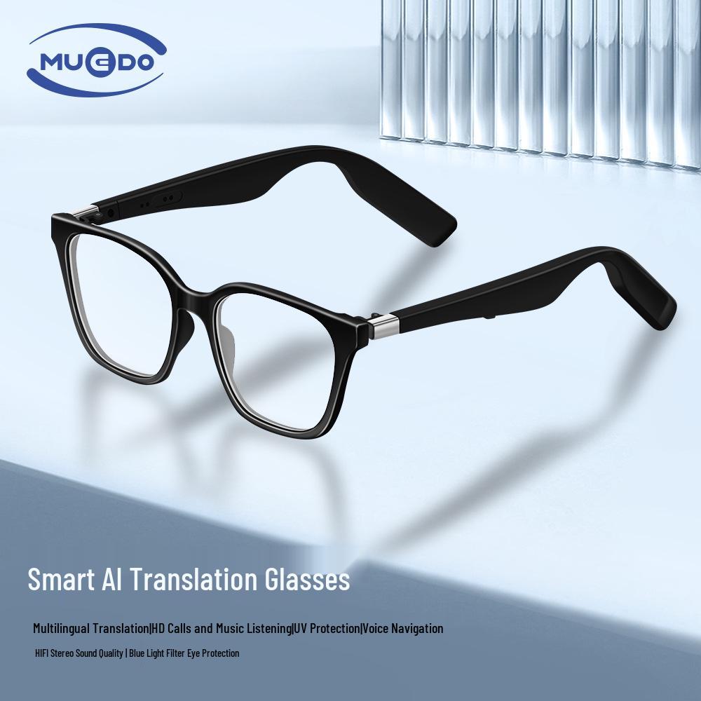 2026 Smart AI Glasses: Magnetic Plug-in for Calls, Music, Voice Assistant, and Translation.