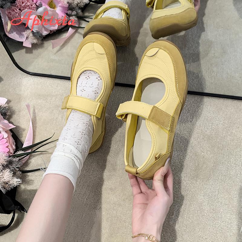 Fashion Aphixta Flat With Women Loafers Patchwork Flats Hook Loop Height Increasing Casual Shoes Pink Loafers Comfortable Woman Shoes