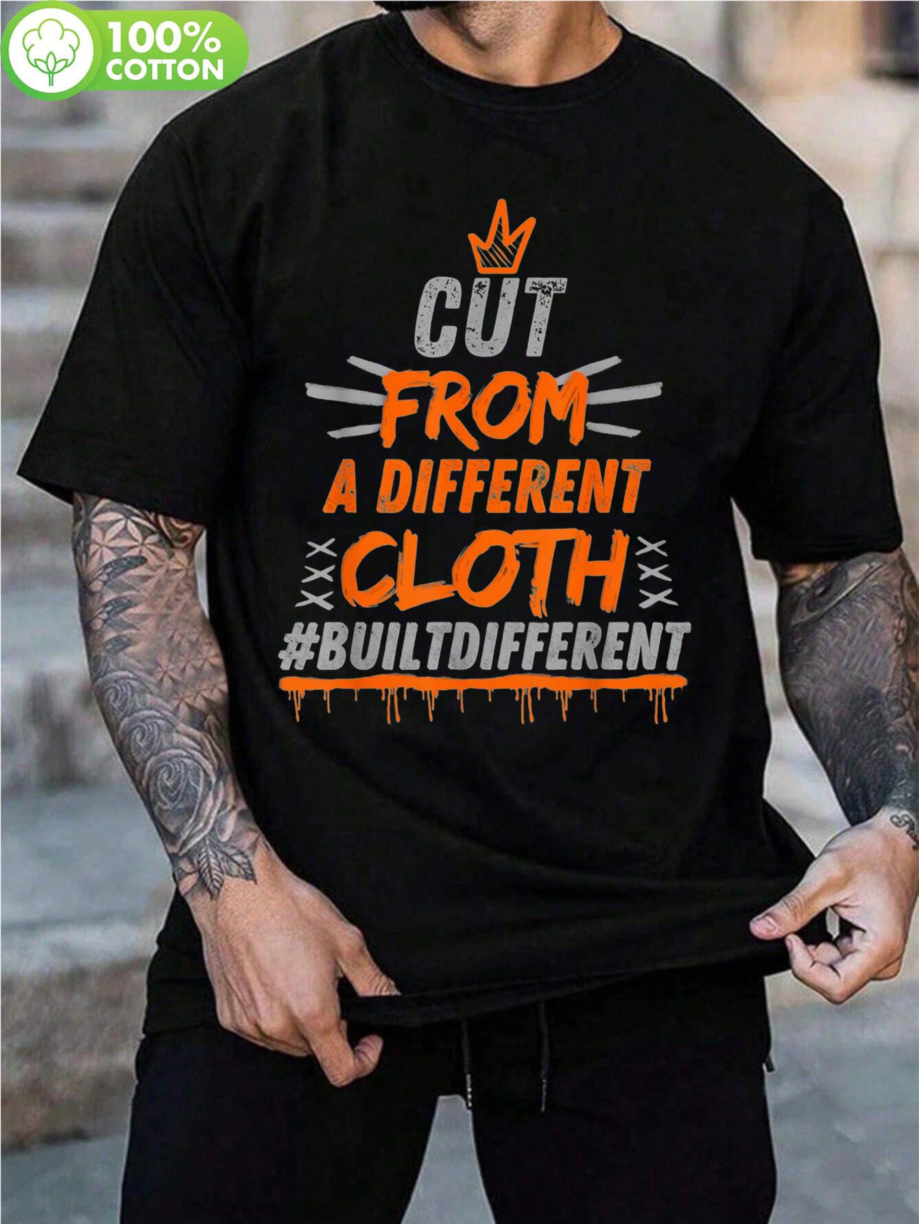 Black Graphic T-shirt -  Cut From a Different Cloth  Crown & Splatter Print L