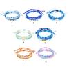 3 Pieces Wax Cord Braided Bracelet Multi-colored Beaded Shell Handcrafted Bohemian Bracelets Universal Beach Accessories