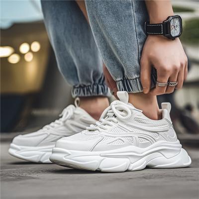 Mode Mode Sneaker Herren Grün Plateau Walking Schuhe Männlich Bequem Outdoor Laufschuhe Herren Punk Street Style Freizeitschuhe Für