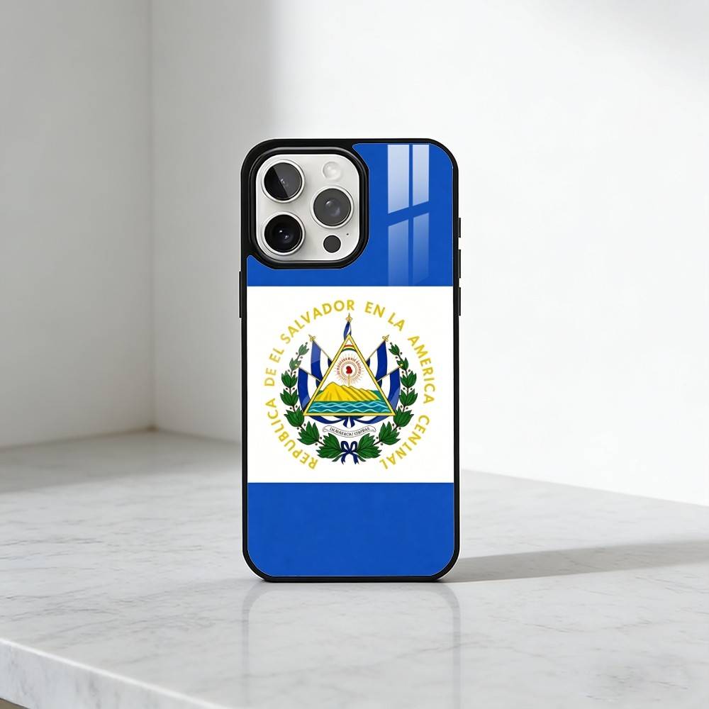 El S-Salvador Flag Phone Case For iPhone17,16,15,14,13 Plus,Pro Max Magnetic For Magsafe Wireless Charging