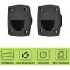 Recessed Sliding Door Handle, 8PCS Black Nylon Flush Pull Handle Hidden Concealed Recessed Sliding Door Pull Handles Closet Knob Flush Finger Cabinet