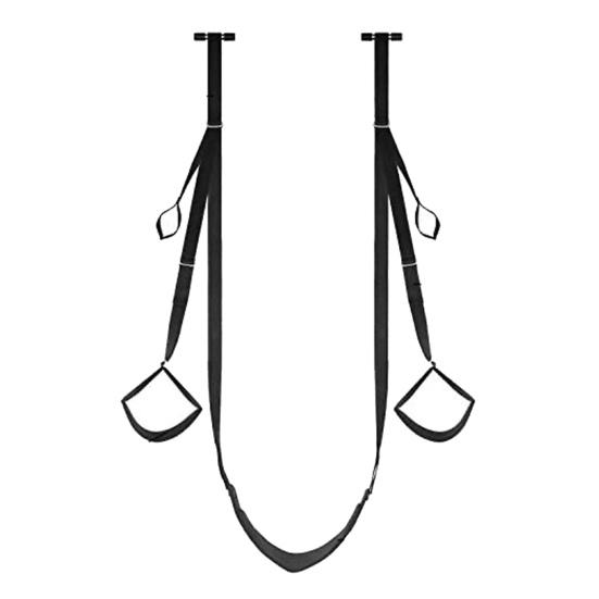 Altalena per sesso appesa alla porta, schiavitù, morbida finta pelle, cinghie regolabili, grande capacità di carico, imbracature per sesso, manette, restrizioni per le gambe, divaricatore, giocattolo sessuale per adulti