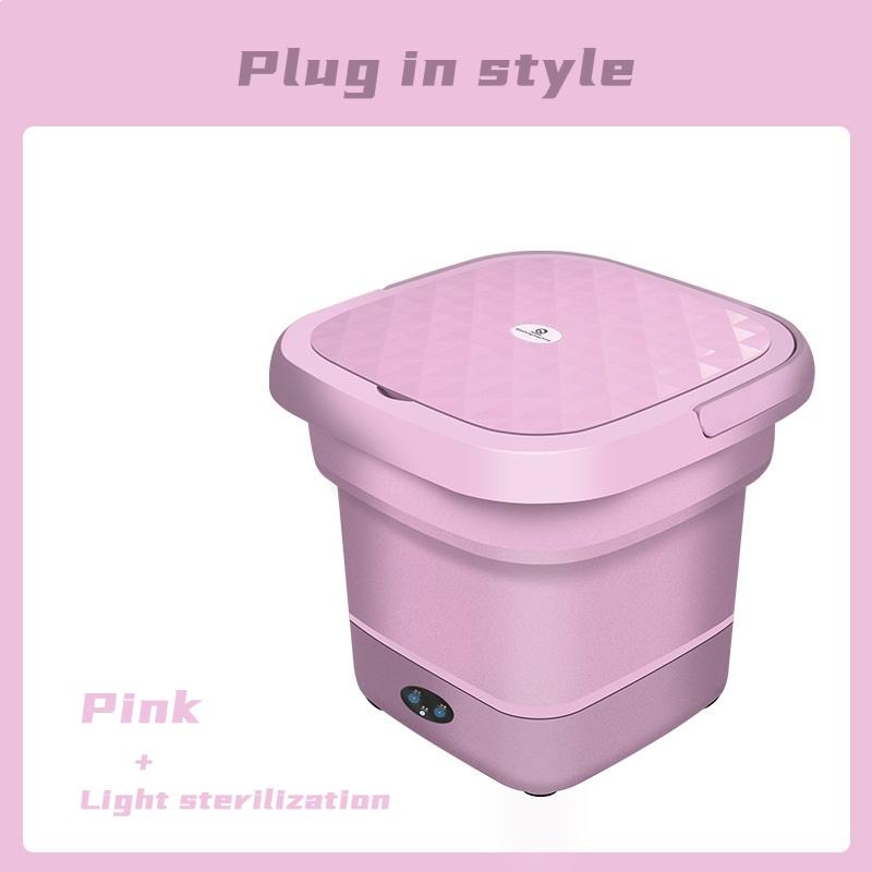 Foldable Portable Washing Machine Mini Underwear Blue Light Sterilization Clothes Washer
