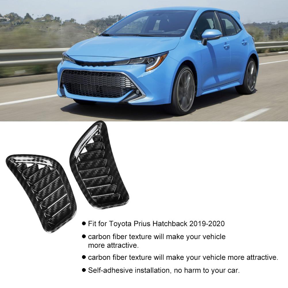 2pcs Front Upper Air Outlet Frame Carbon Fiber Pattern Fit for Toyota Prius Hatchback 19 20