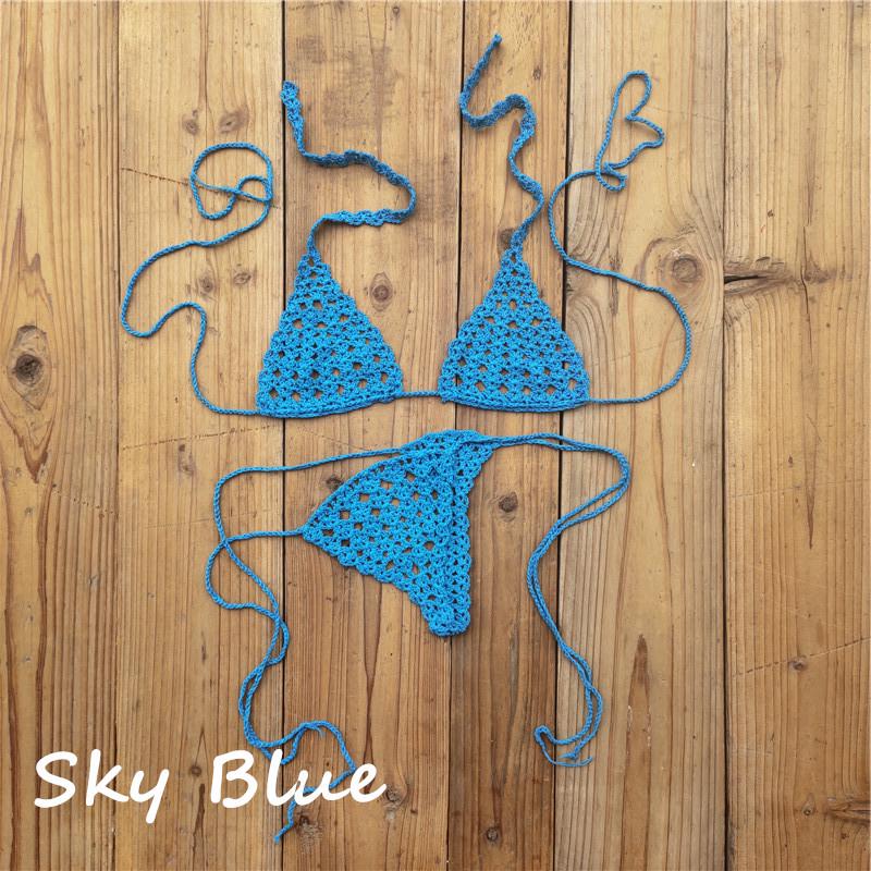 Bikini Micro Trendy Fatto a Mano all'Uncinetto