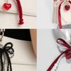 Sweet Red Cherry Pearl Keychain Bag Decoration Ribbon Bow Keychain Cute Backpack Hanging Decoration Gift For Best Friend