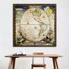 Decorative Hanging Picture Vintage Map Painting Medieval Style Decorative Map Wall Art Poster and Prints Decor
