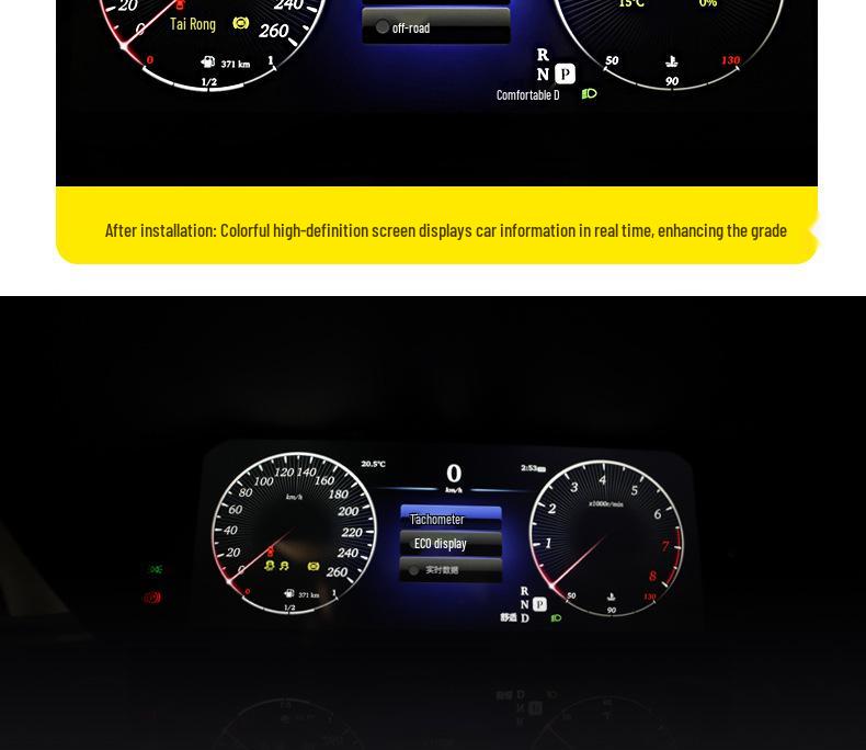Mercedes-Benz New Vito Smart LCD Instrument Panel: Plug-and-Play, Non-Destructive, High-Definition Display