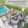 Outdoor Dining Sets Fortia 7Pc Outdoor Dining Furniture Set Table And Chairs Setting Outside
