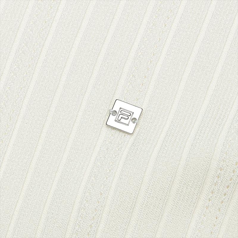 New FILA Knitwear Women's Steam White F11W513406F-IV