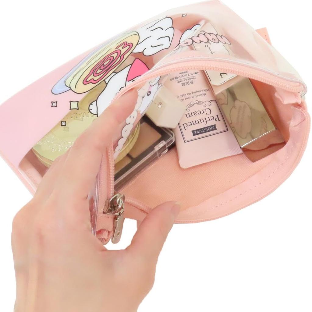 Marimo Craft Sanrio Hanamaru Obake Pastel POP Series Flat W200 x H140 x D10mm Pouch, Pink, (SRTZ-309)