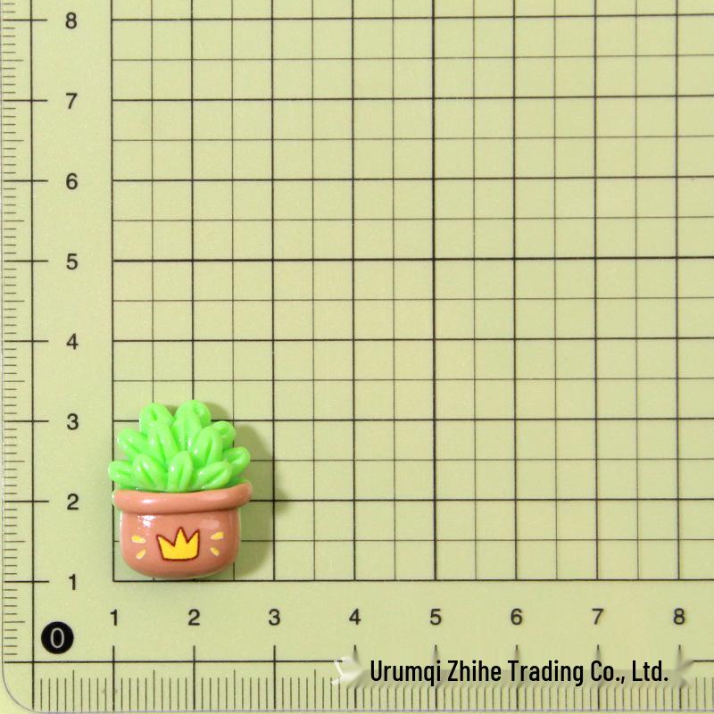 Cartoon Tulip Flower Pot Resin Accessories: Phone Case, Hair Clip, Clog Shoe Decor & Car Interior Ornaments