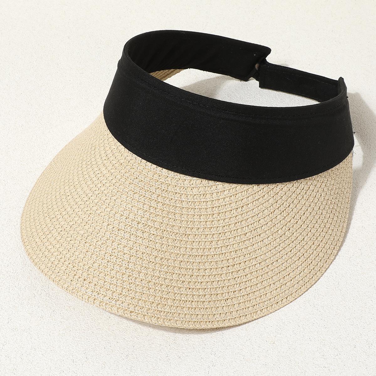 

Women s Wide Brim Sun Hat Summer Casual Adjustable Foldable Korean Style Beach Accessory Cycling Travel Visor Cap 56-58cm бежевый