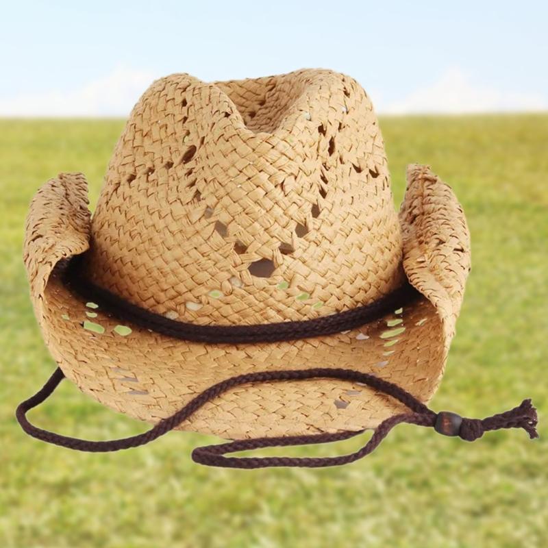Cowboy Hat Western Wide Brimmed Straw Hat for Women Men Casual Wear Western Fedoras Men Women Unisex Wear
