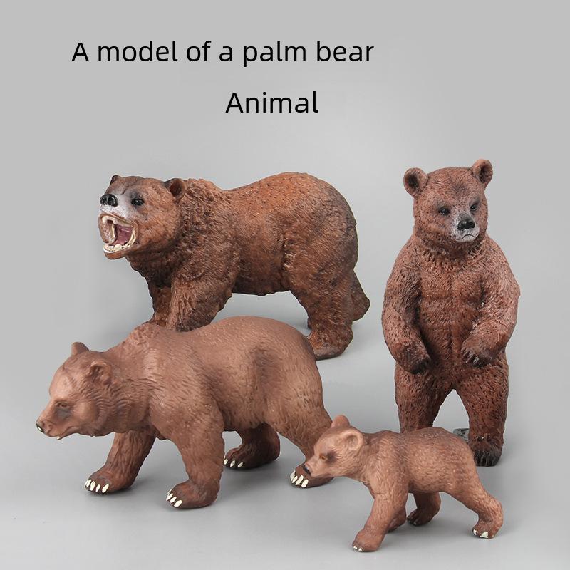 Mini Brown Bear Family & Farm Animal Toy Set
