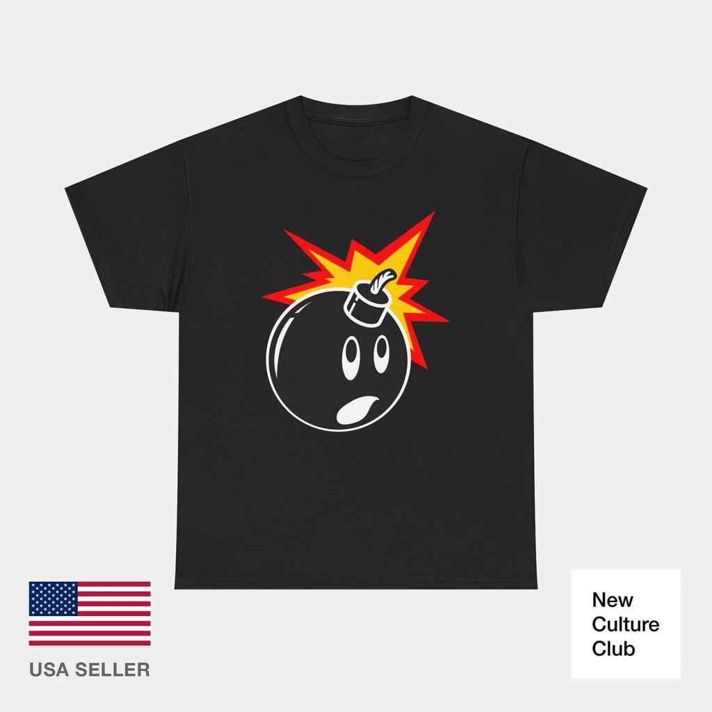 Explosive Cartoon Hundred Adam Classic Skateboarding T Shirt Design Print