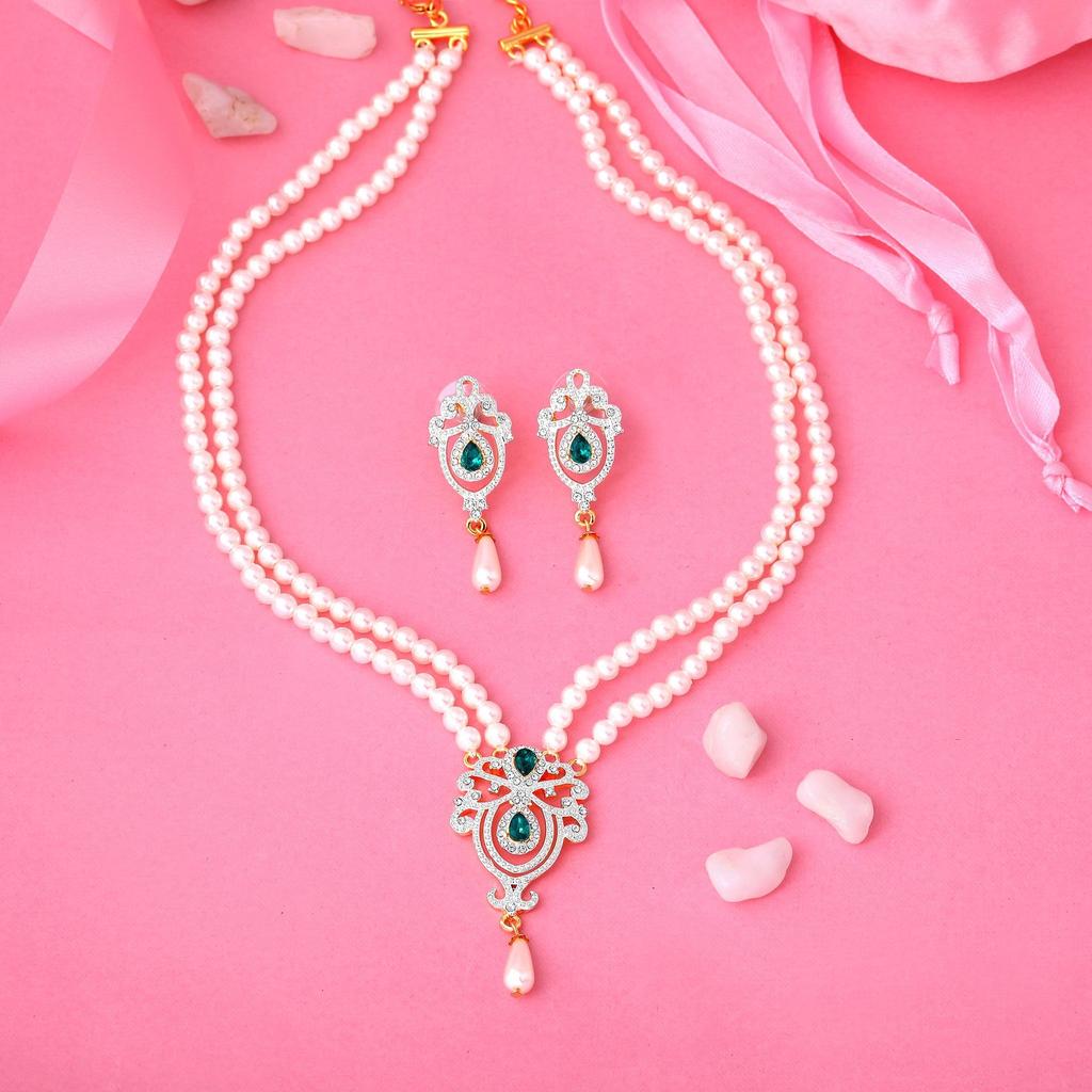 Estele Set tradițional de colier placat cu aur de 24 de carate pentru femei