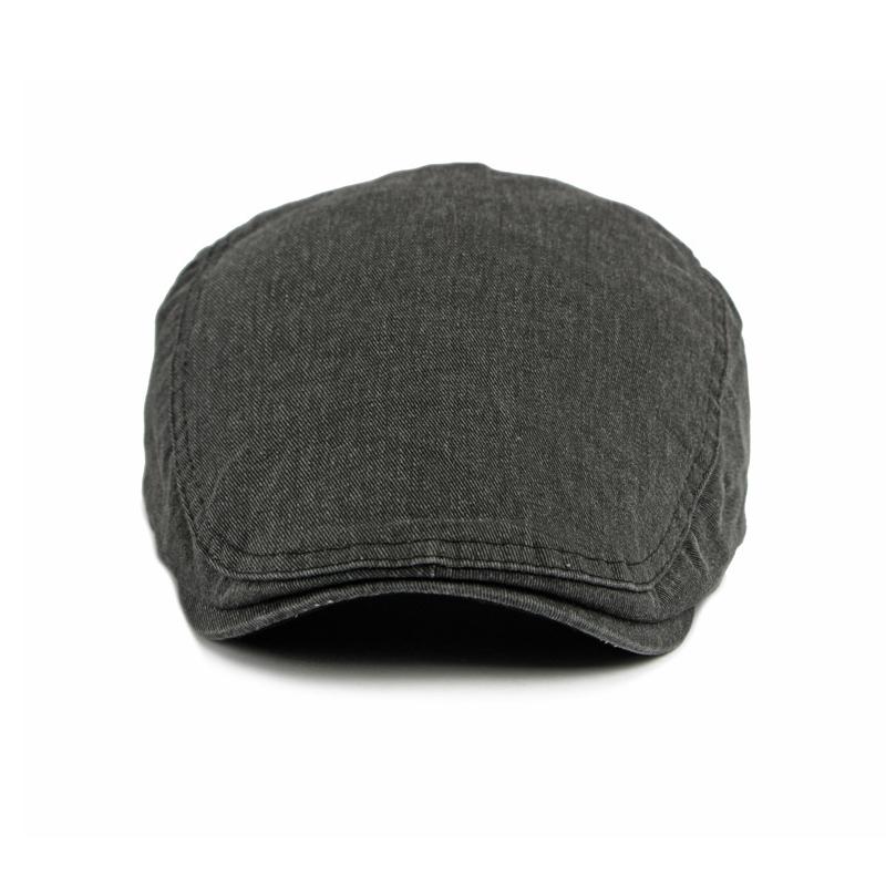 Cotton Cap Men's Forward Cap Solid Color Beret British Retro Front and Reverse Cap