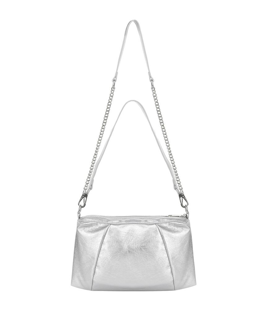 NickNicole Nicole Square Shoulder Mini Chain BagSilver