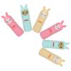 6 Pcs Lip Balm Tube Kit Empty Cartoon Animal Shape Makeup Tools for DIY Homemade Lipstick