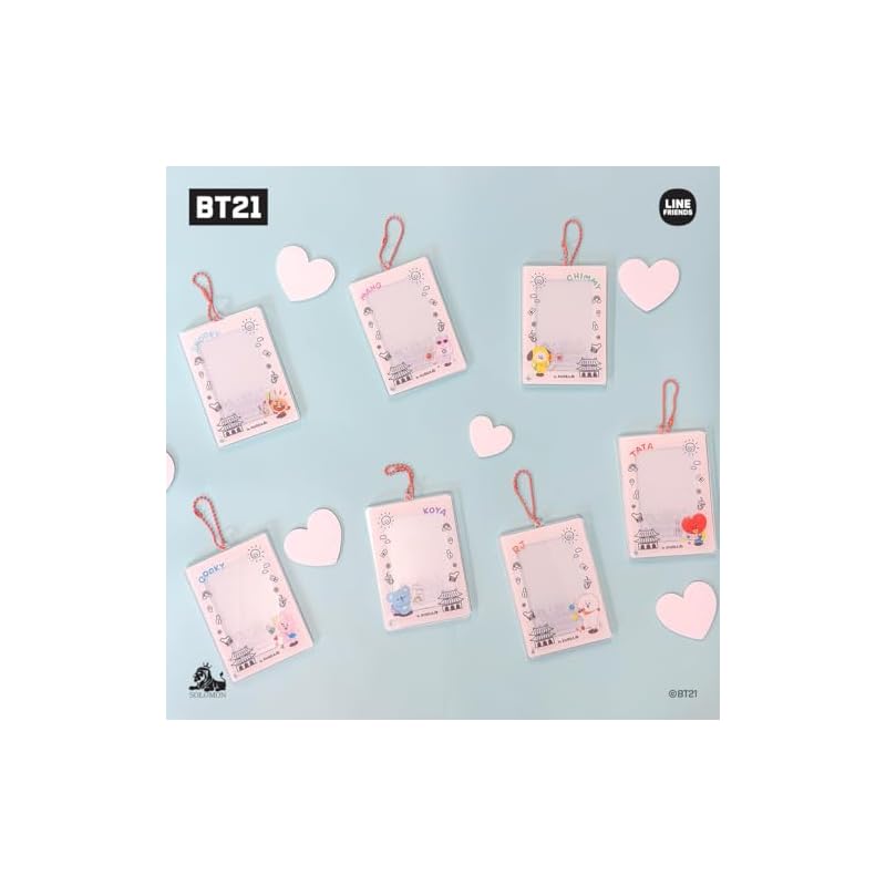 [BT21 Acrylic Photocard Keychain] ACRYLIC PHOTO CARD HOLDER Case Card Holder Character Acrylic Trading Card Case Fandom Korean Keychain Cute Character